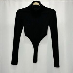 New Black Long Sleeve Bodysuit